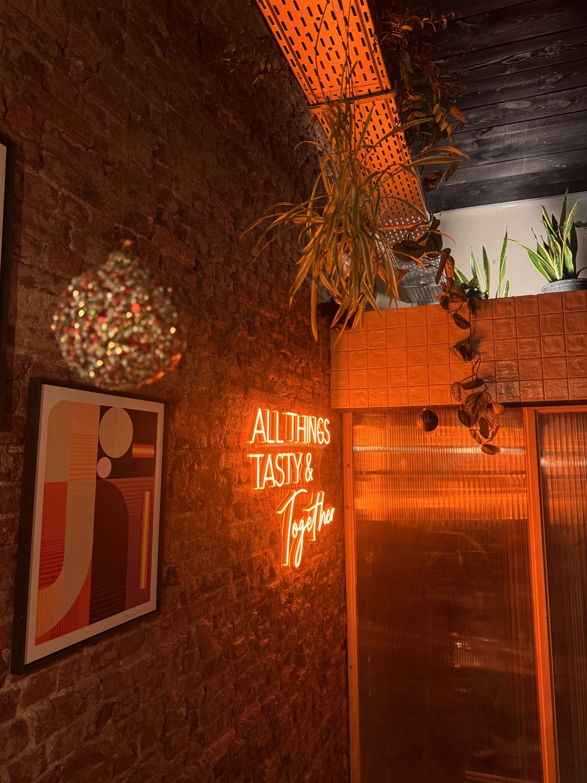 All Things Tasty & Together in neon