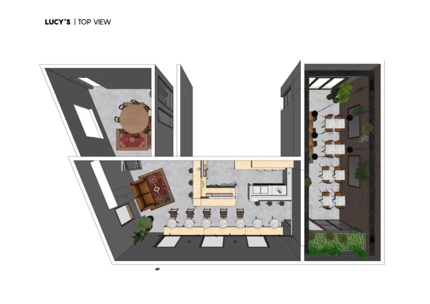 Ontwerp van de architect voor Lucy's