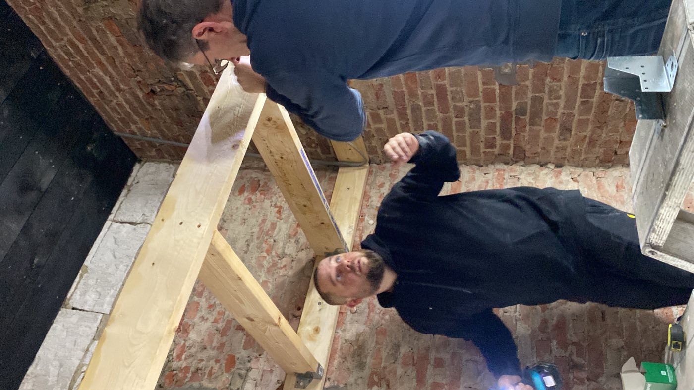 Opbouw van de nieuwe ruimte