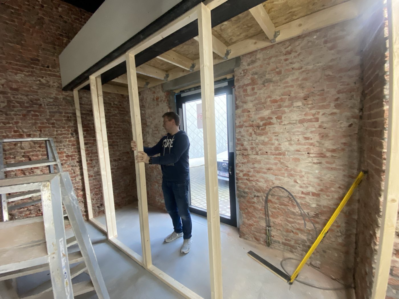 Opbouw van de nieuwe ruimte