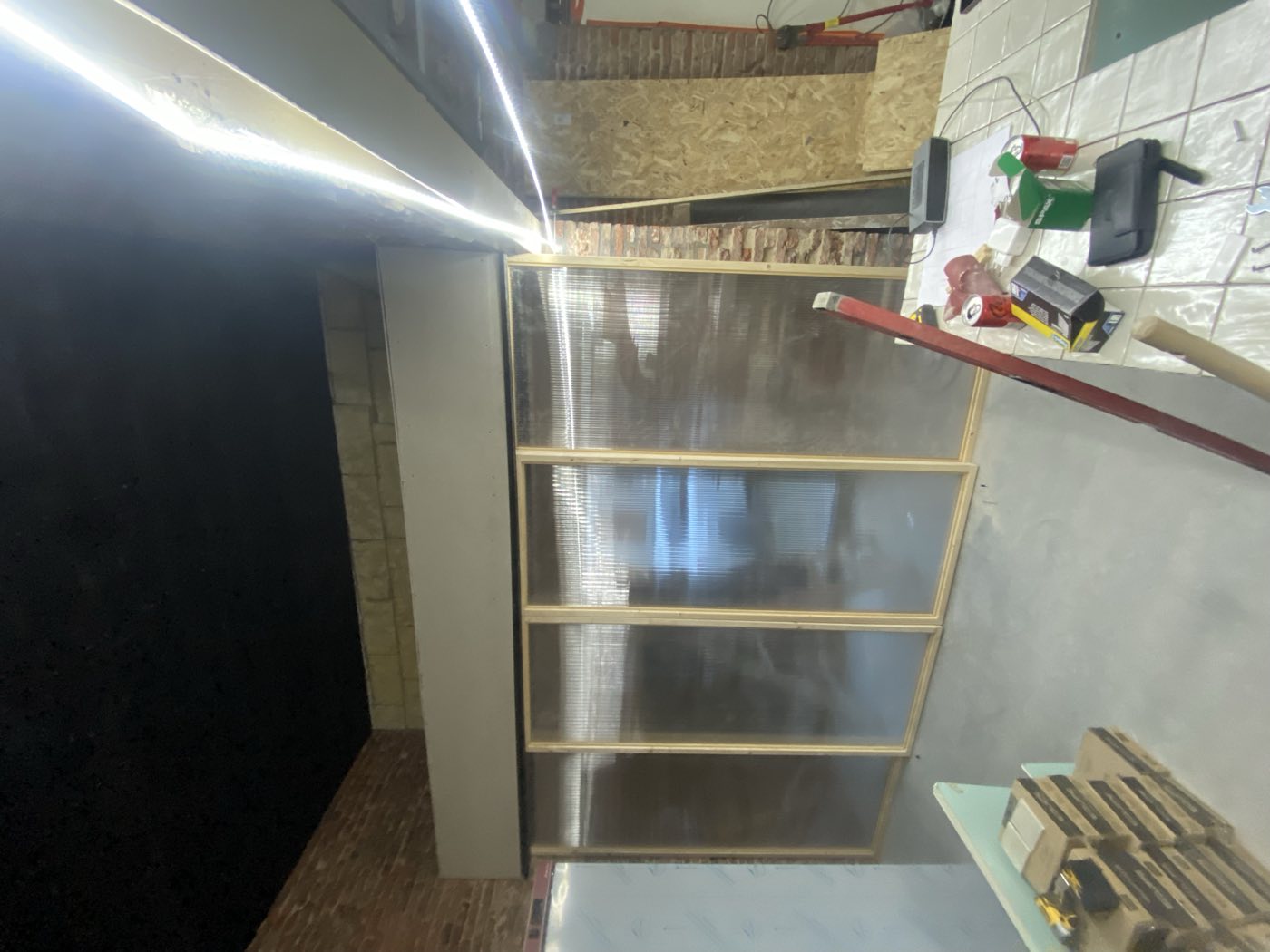 Opbouw van de nieuwe ruimte