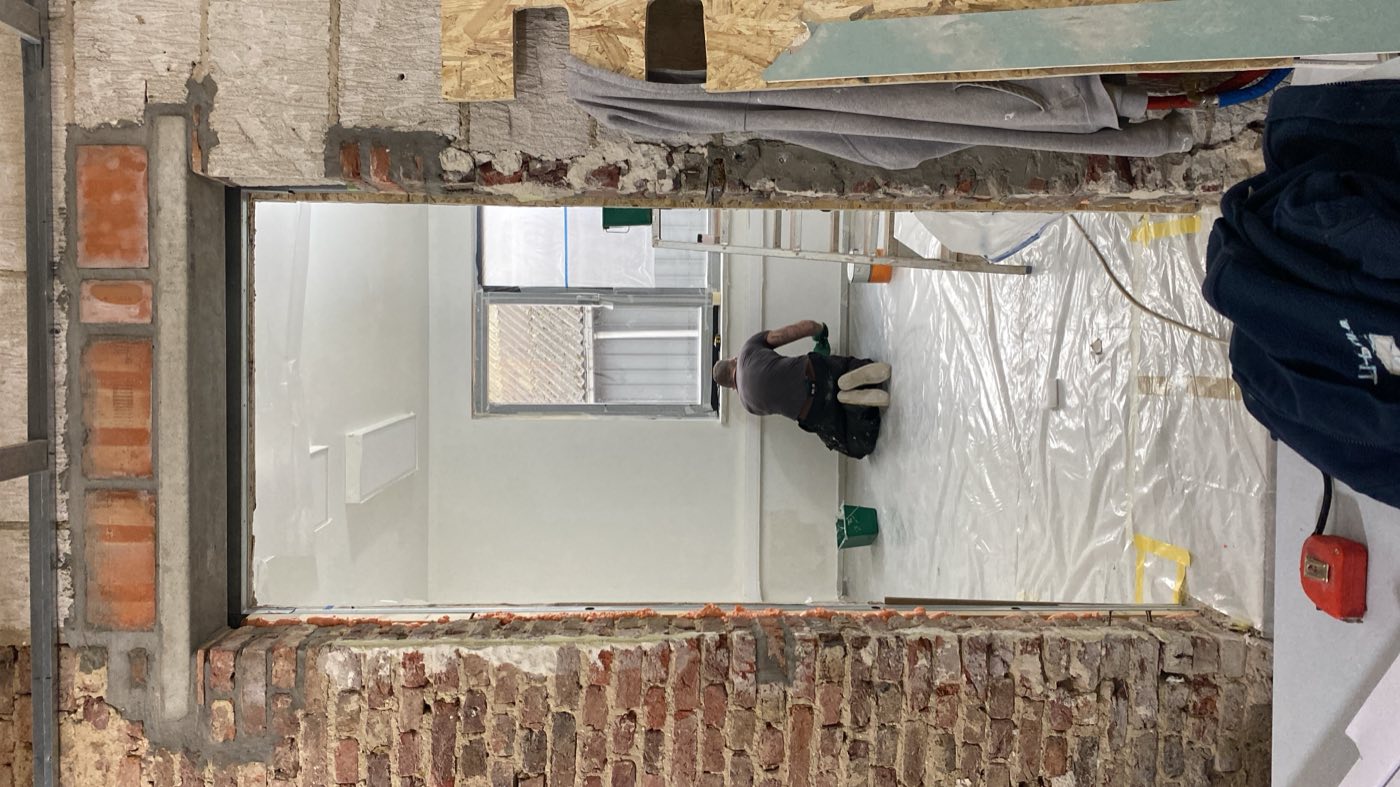 Opbouw van de nieuwe ruimte