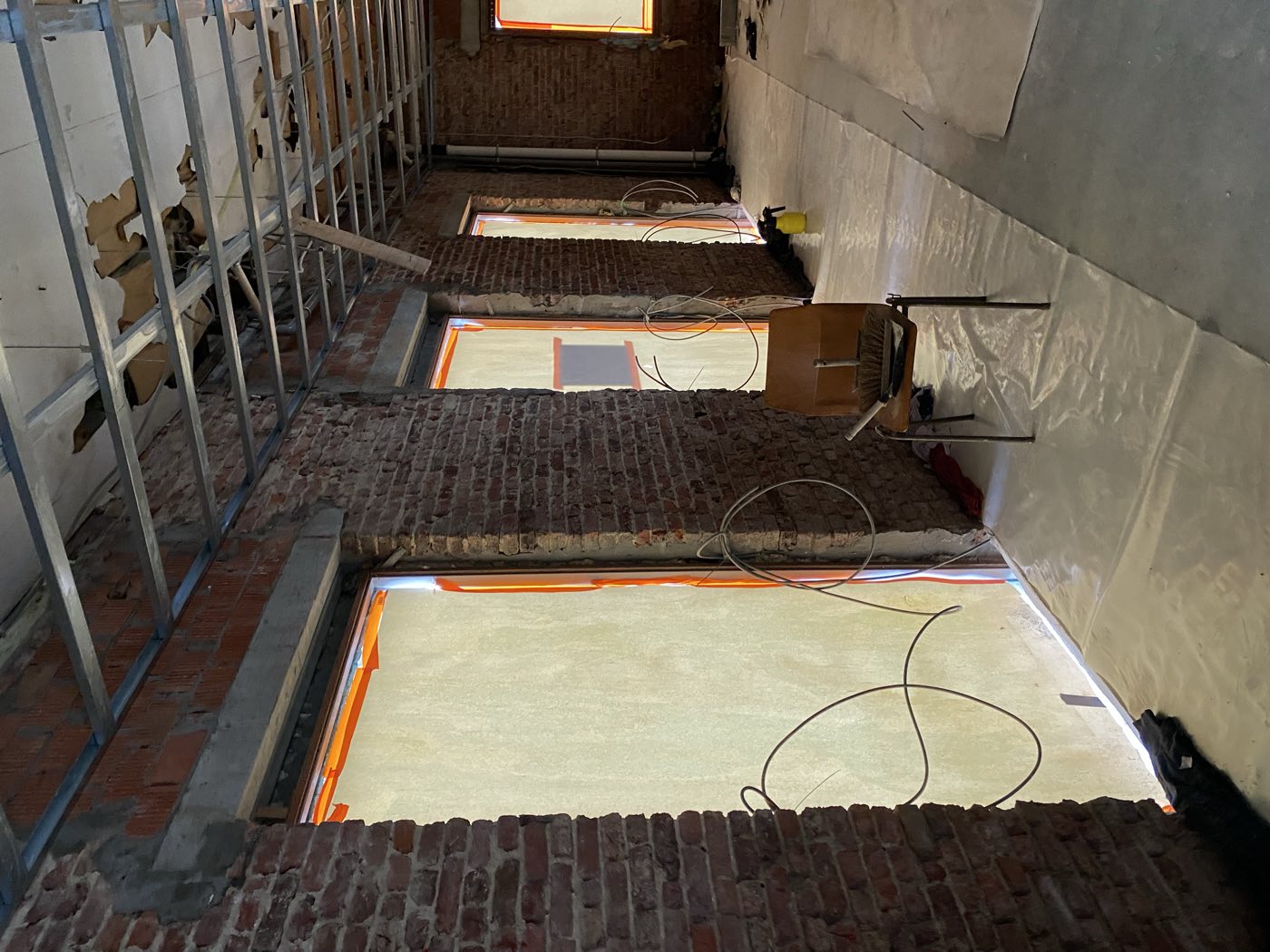 Opbouw van de nieuwe ruimte